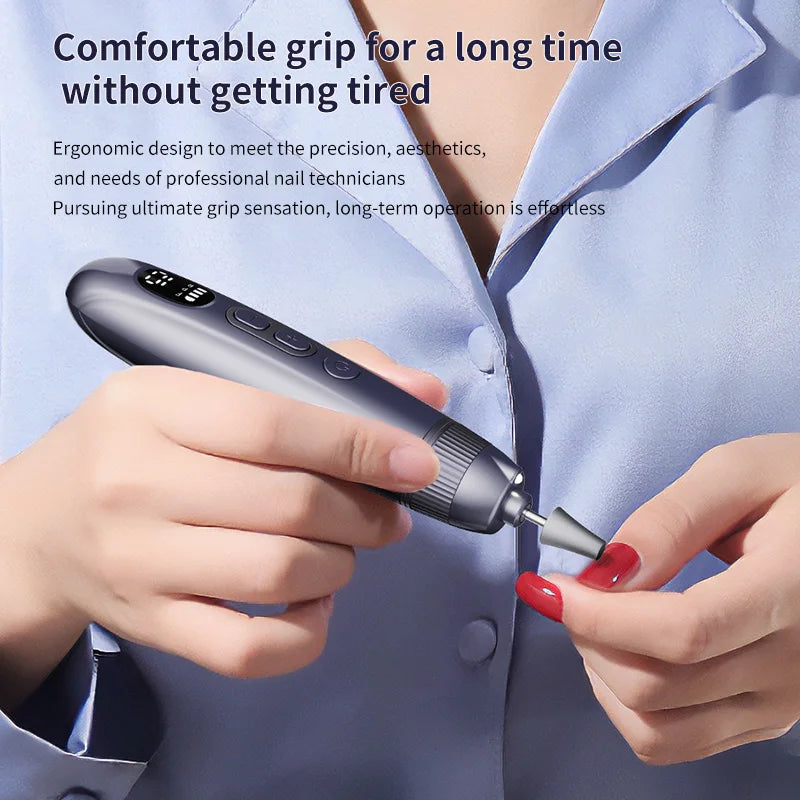 Electric Nail File Set Cordless Manicure Pedicure Drill Machine - 4
