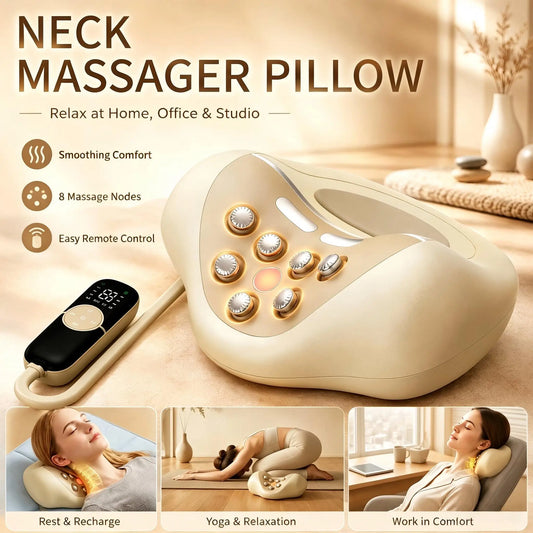 4 in 1 Neck Massager Pillow and Cervical Traction Device