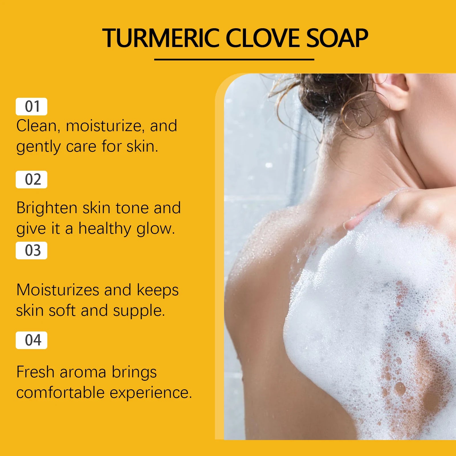 Turmeric Clove Soap Bar Exfoliating Face and Body Cleansing Bar - 10