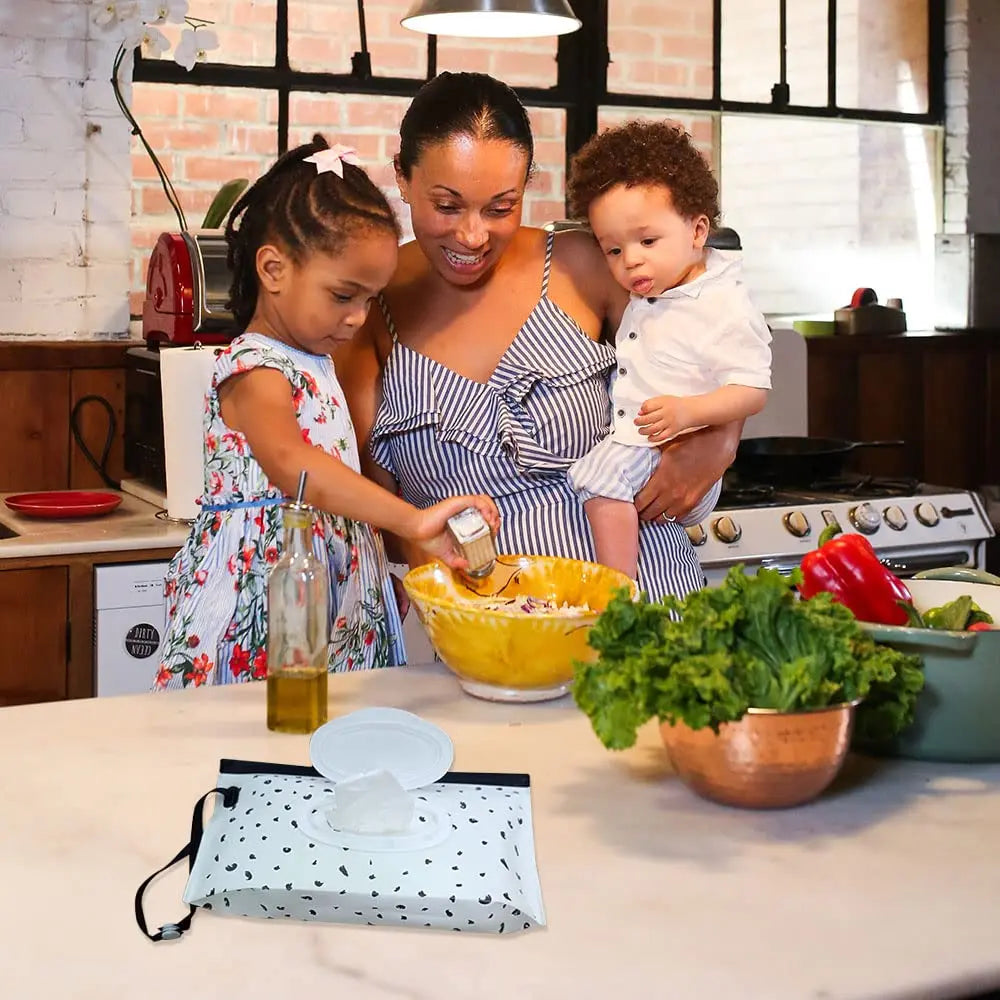 Portable Baby Wipe Pouch Refillable Wet Wipe Case for Travel Stroller - 9