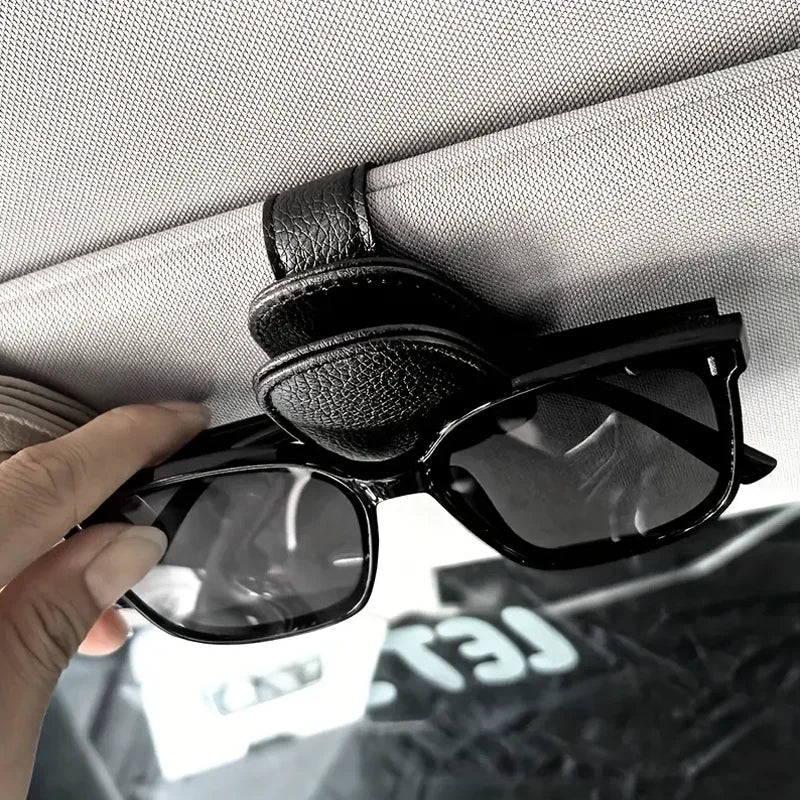 Car Sun Visor Glasses Holder Magnetic Sunglasses Clip Mount Organizer - 2