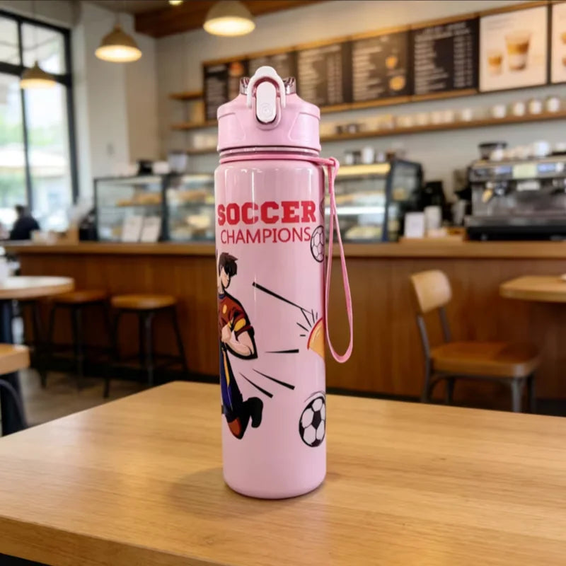 750ml Sports Water Bottle Leakproof BPA Free Gym Travel Cup with Straw