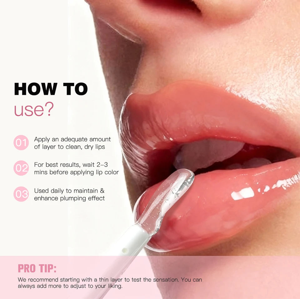 Lakerain Lip Plumper Serum Moisturizing Anti Wrinkle Gloss