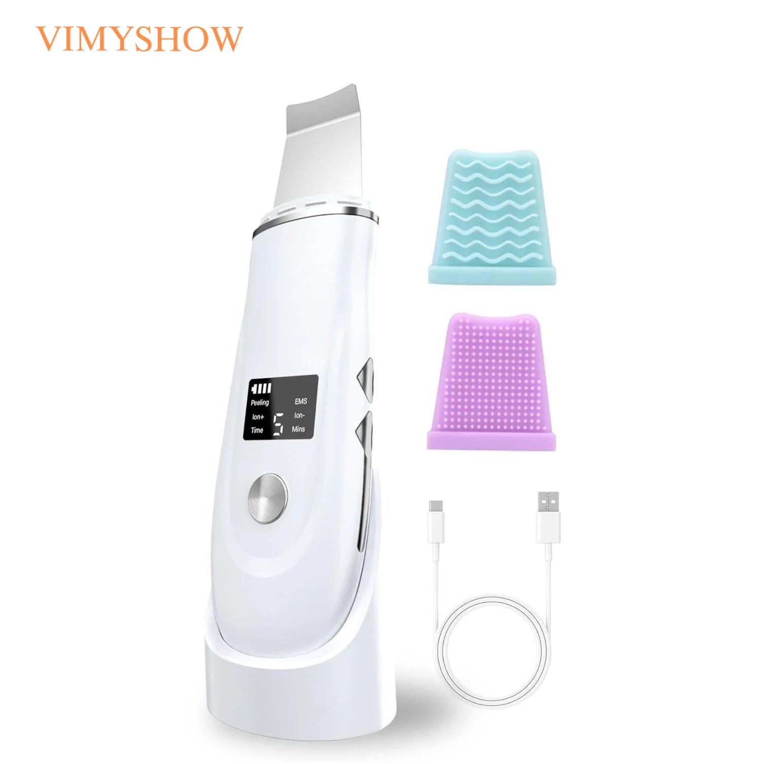 4 in 1 Ultrasonic Facial Skin Scrubber & Blackhead Remover Spatula - 1