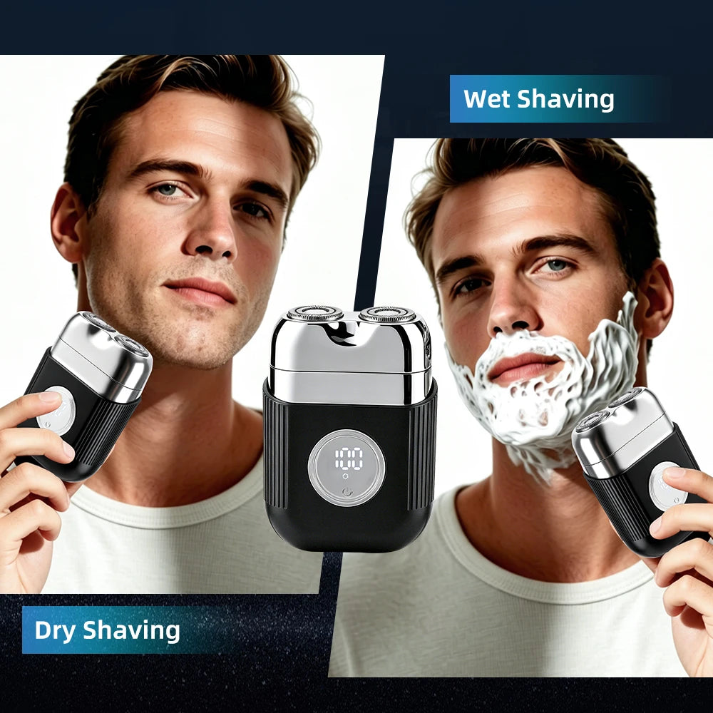 Electric Foil Shaver Portable Mini Razor Trimmer - 4