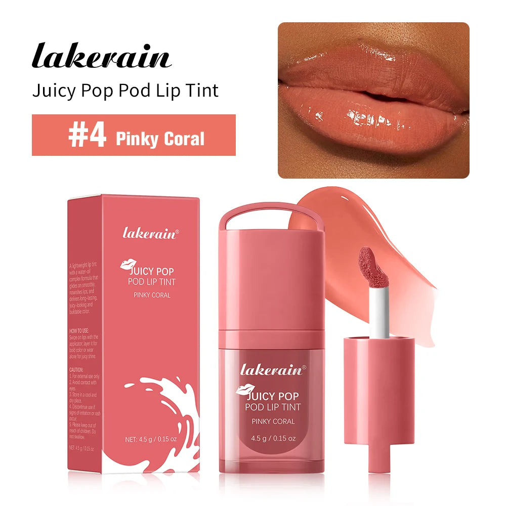 Lakerain Juicy Pop Pod Lip Tint Moisturizing Gloss Stain Makeup - 19