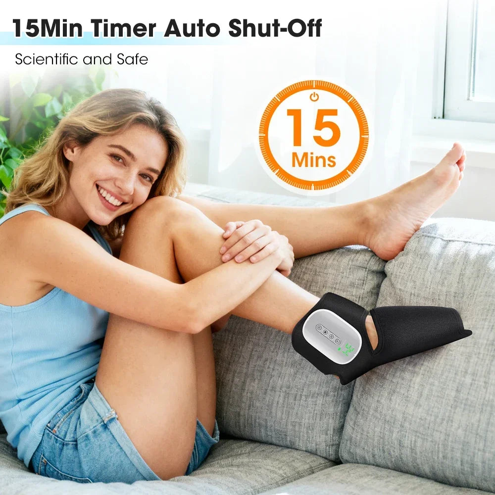 Electric Heated Foot And Ankle Massager Vibration Wrap Support Brace - 6