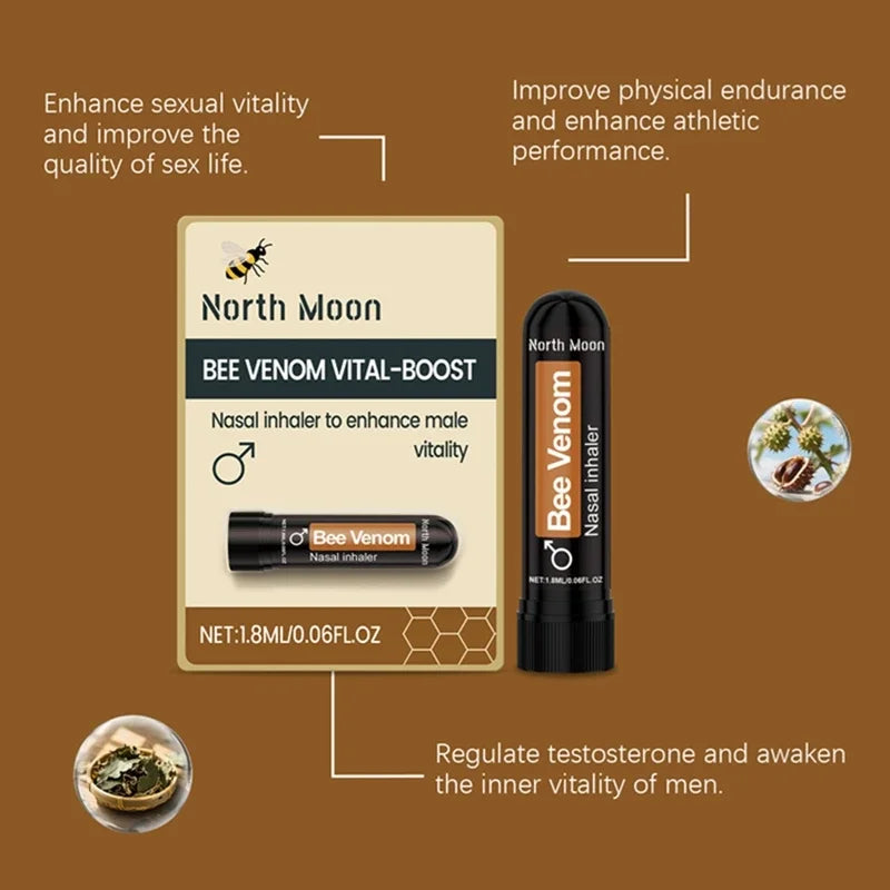 Mens Bee Venom Nasal Sniffing Stick Vital Boost Inhaler Care