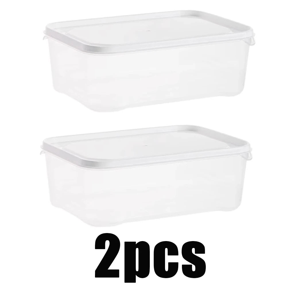 Clear Refrigerator Storage Box Food Preservation Kitchen Organizer Set - 16
