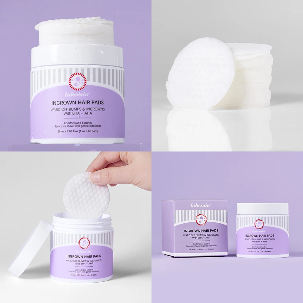 Ingrown Hair Treatment Pads Exfoliating Razor Bumps Aftershave Care