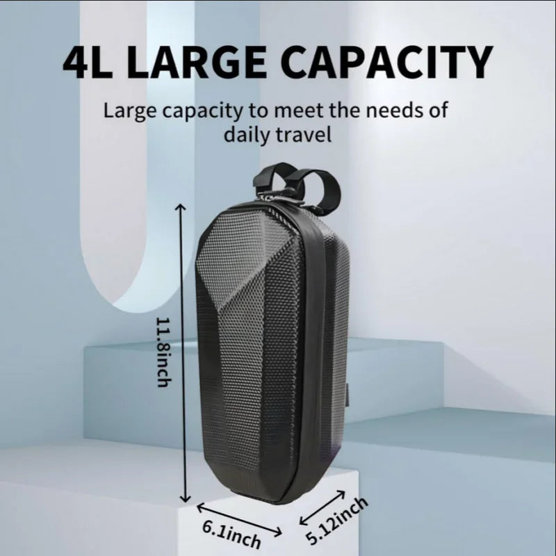 Waterproof Electric Scooter Bag Hard Shell Handlebar Storage Pouch 3L 4L - 2