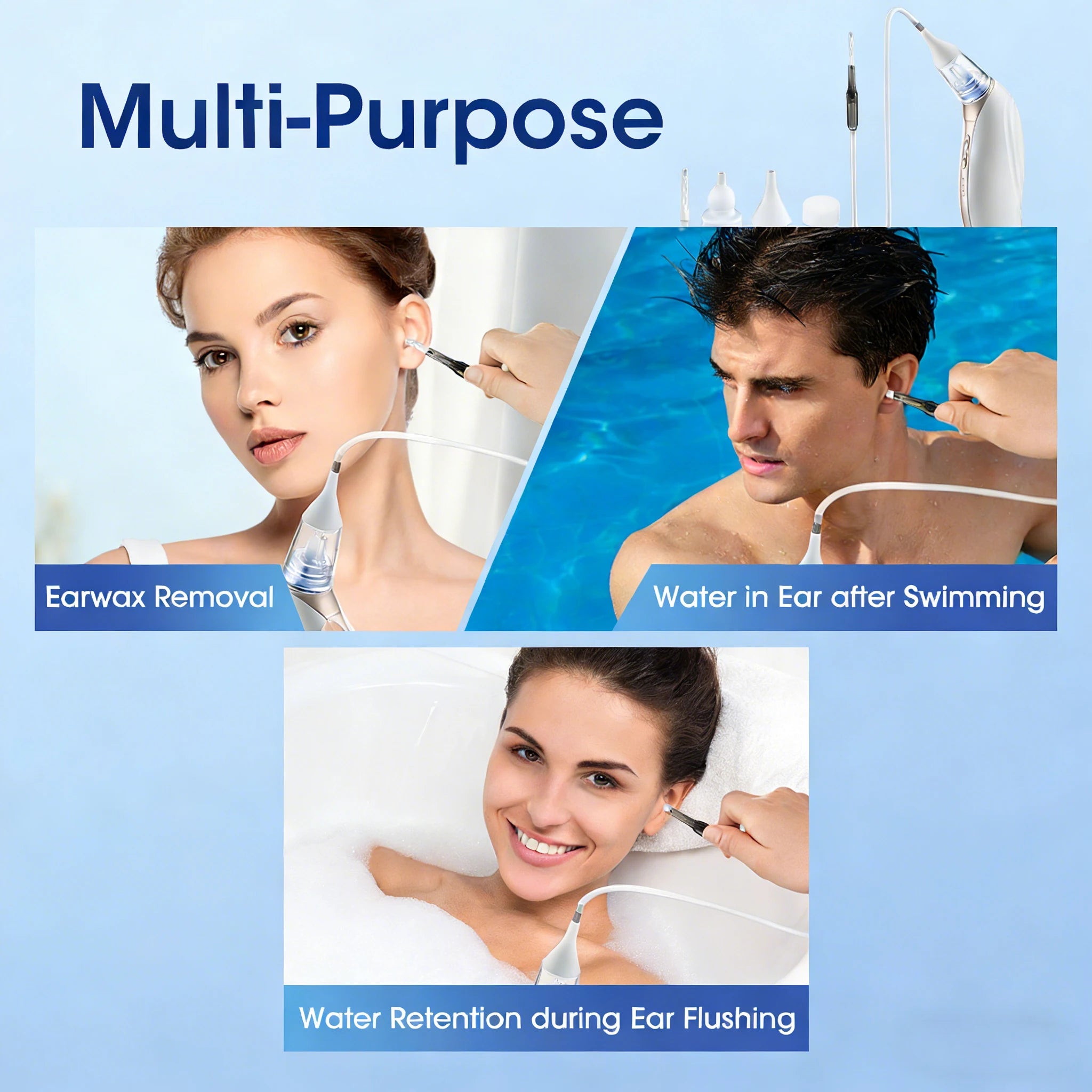 Intelligent Vacuum Earwax Remover Electric Ear Cleaner Kit - 11