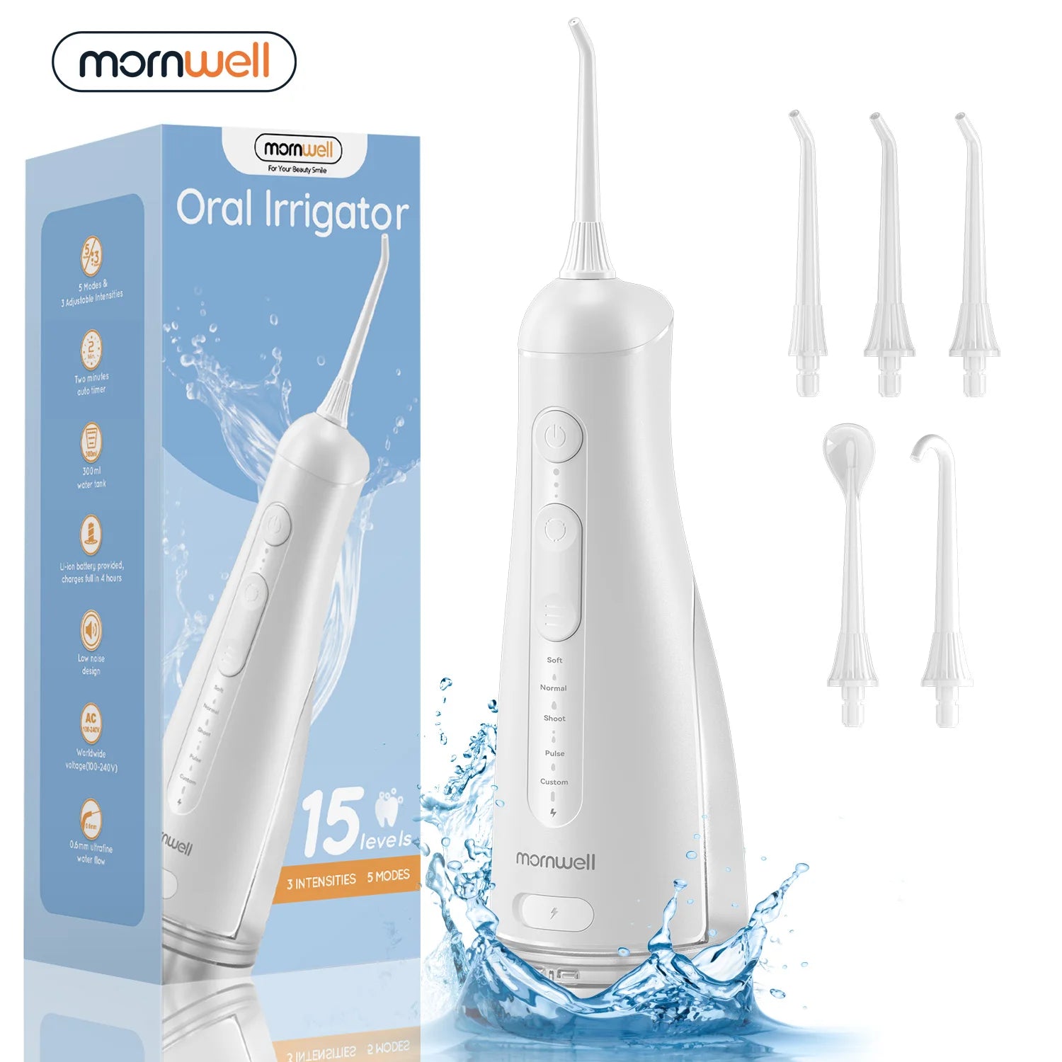 Water Flosser Cordless Oral Irrigator Teeth Cleaner - 1