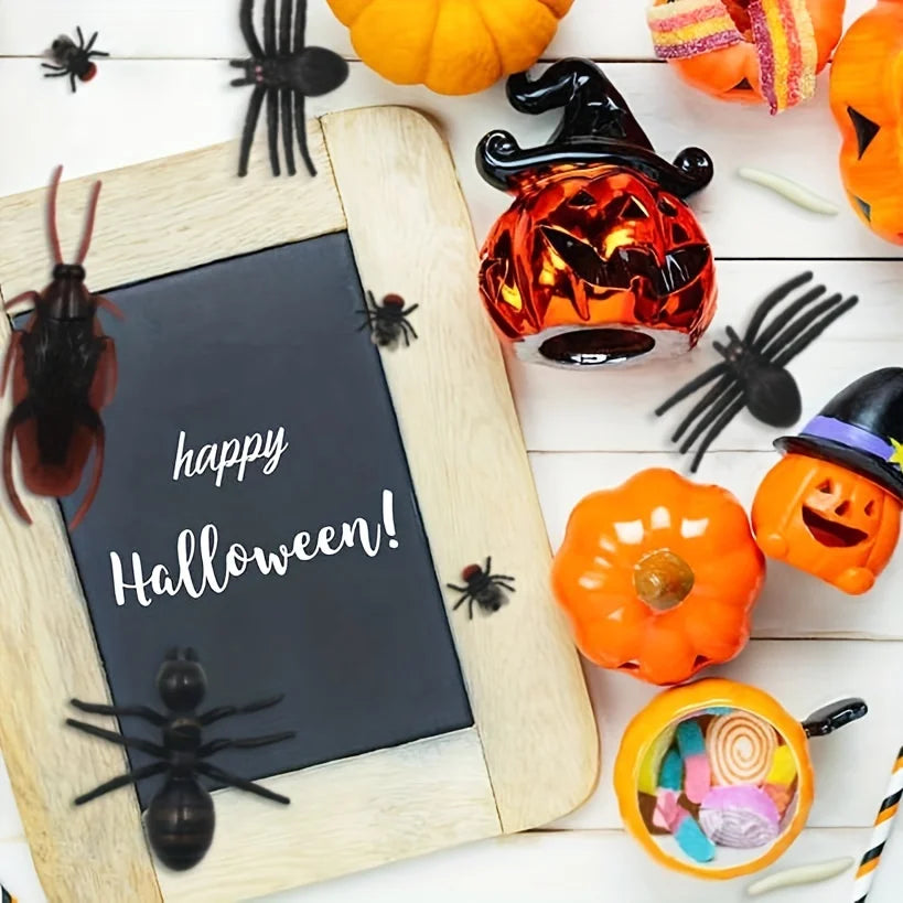 50pcs Realistic Fake Bug Prank Set Halloween Party Decor Props - 17
