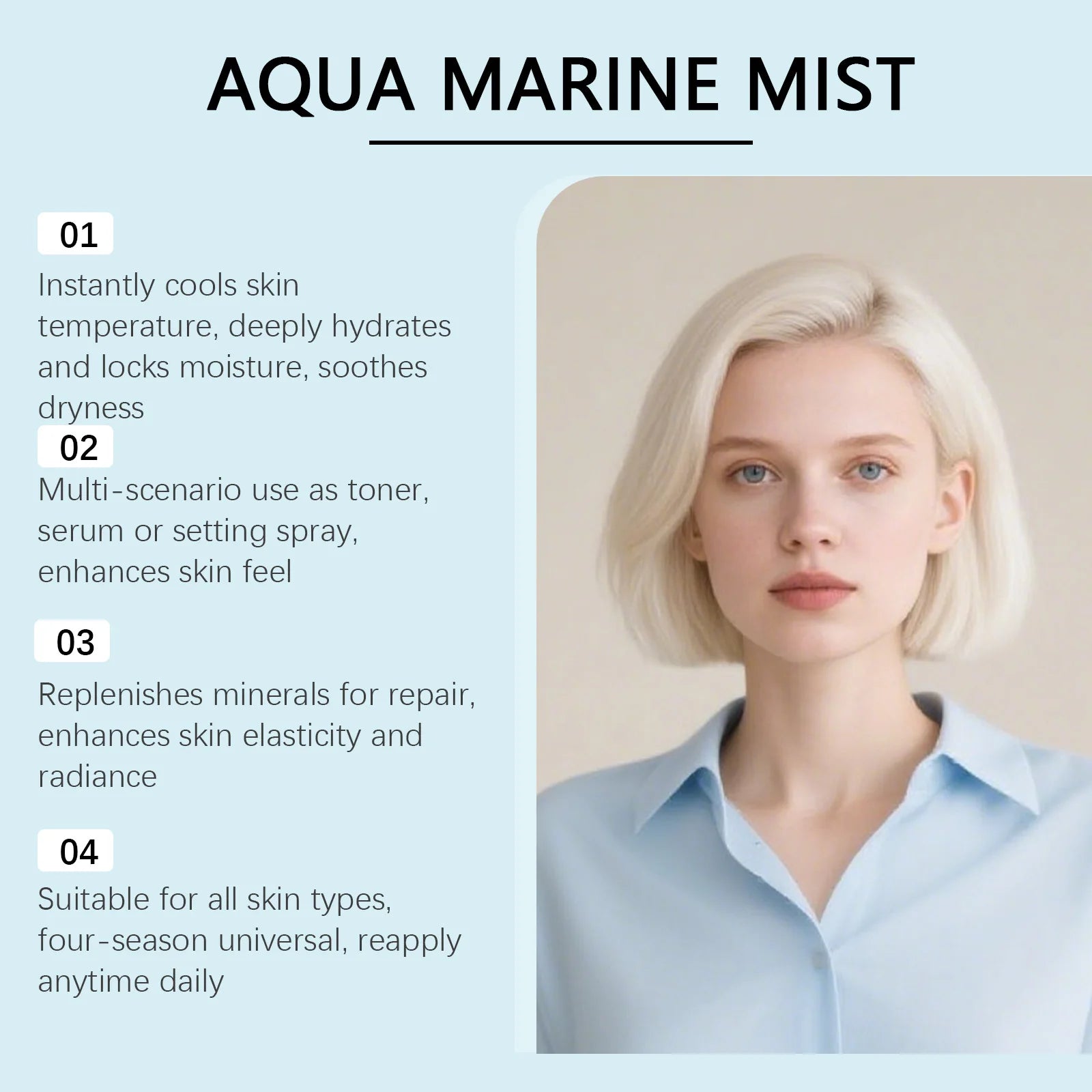 Sea Water Hyaluronic Acid Hydrating Glow Spray & Toner - 10