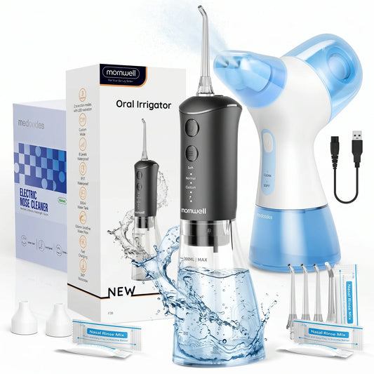 Mornwell Nasal Rinse Irrigation and Water Flosser Combo