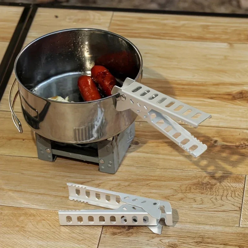 Portable Camping Pot Gripper Anti Scald Pan Clip Handle for Outdoor