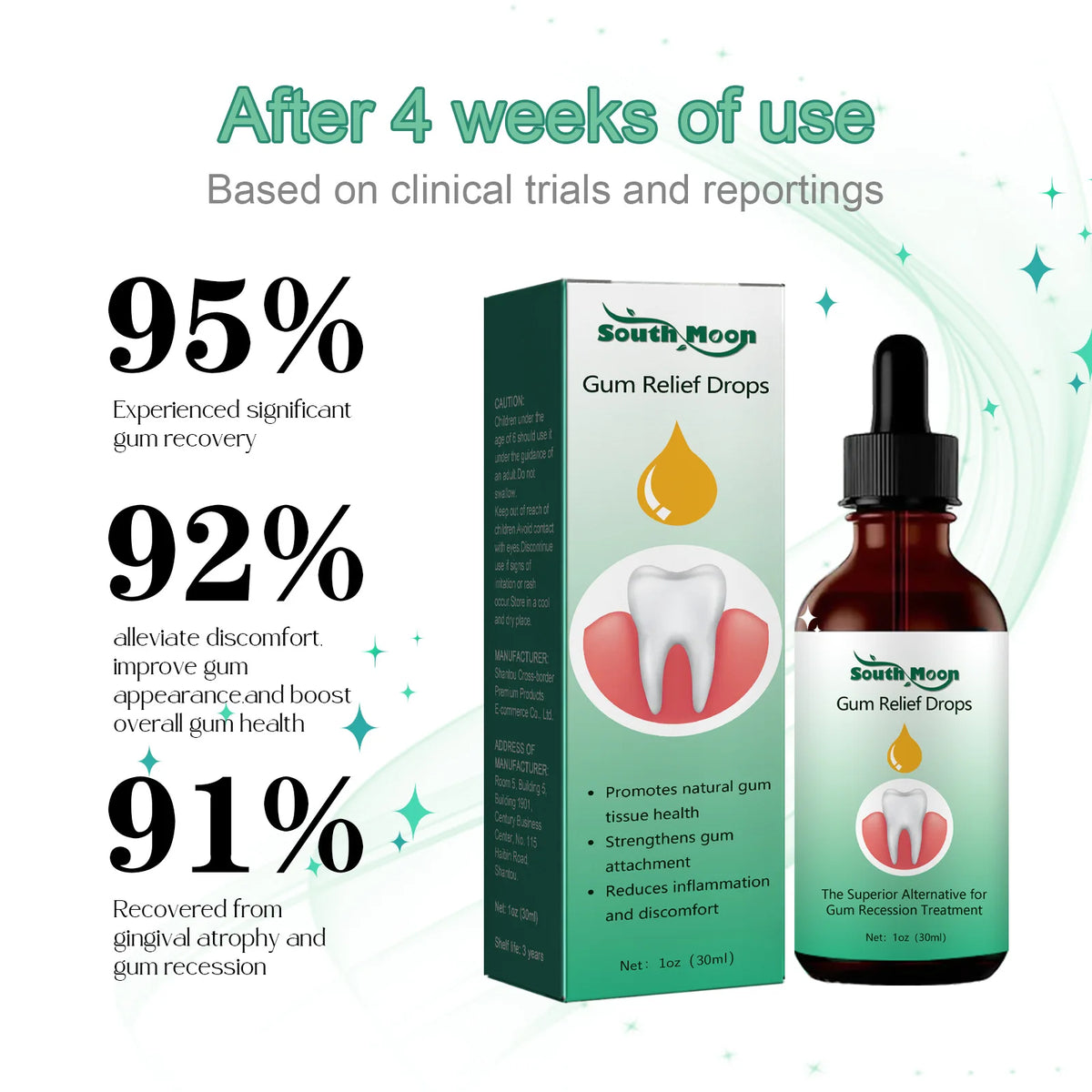 Toothache Relief Drops Plaque Stain Gum Pain Cure Oral Care