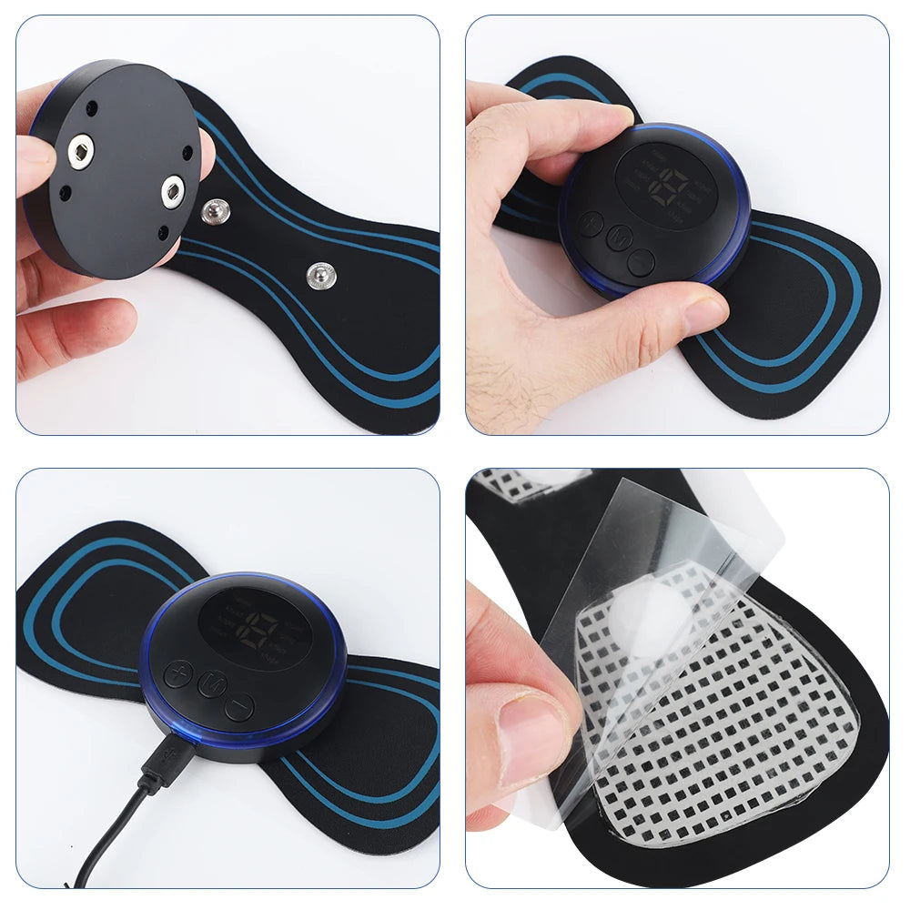 Smart Electric Neck Massager Portable Cervical Massage Patch Tool - 16