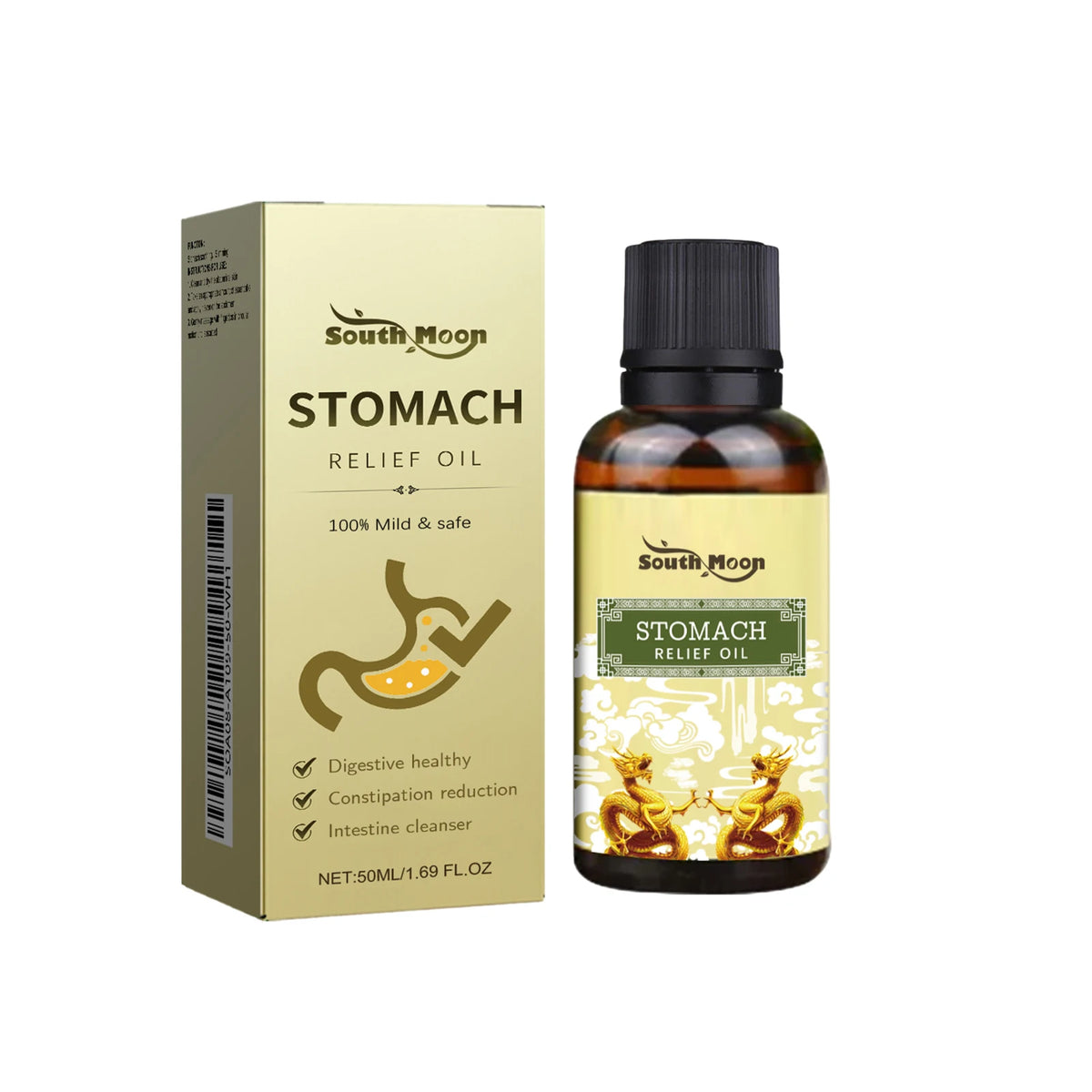 Herbal Stomach Relief Oil Abdomen Massage Constipation Care