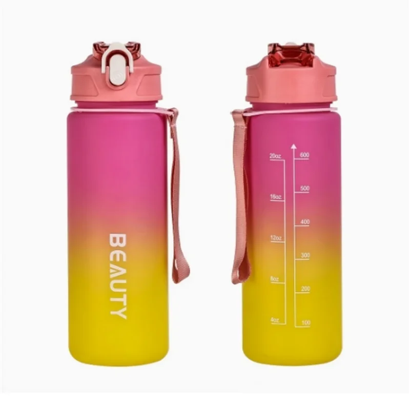 600ml Frosted Water Bottle Leak Proof Sport Flask for Gym and Office - 10