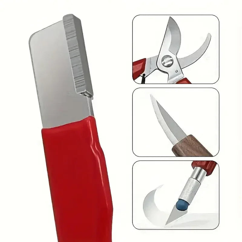 Portable Knife Sharpener Garden Scissor and Kitchen Blade Edge Tool