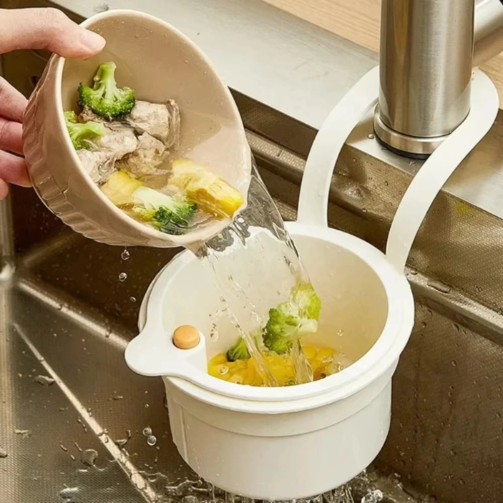 Kitchen Sink Hanging Strainer Basket Food Waste Catcher Filter Rack - 10
