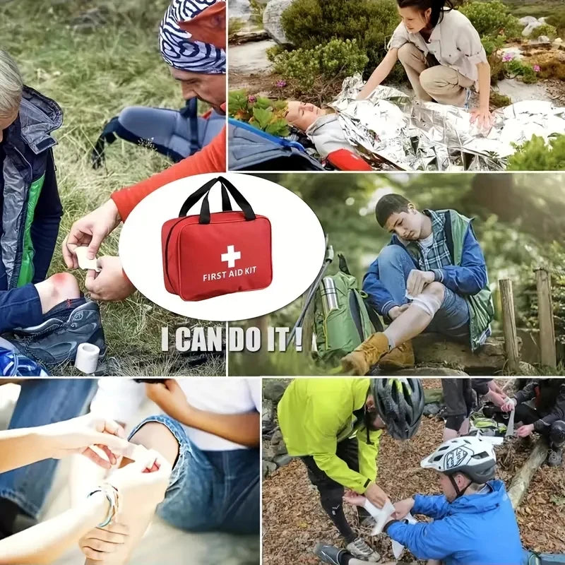 Portable First Aid Kit Emergency Trauma Bag for Car Home and Travel