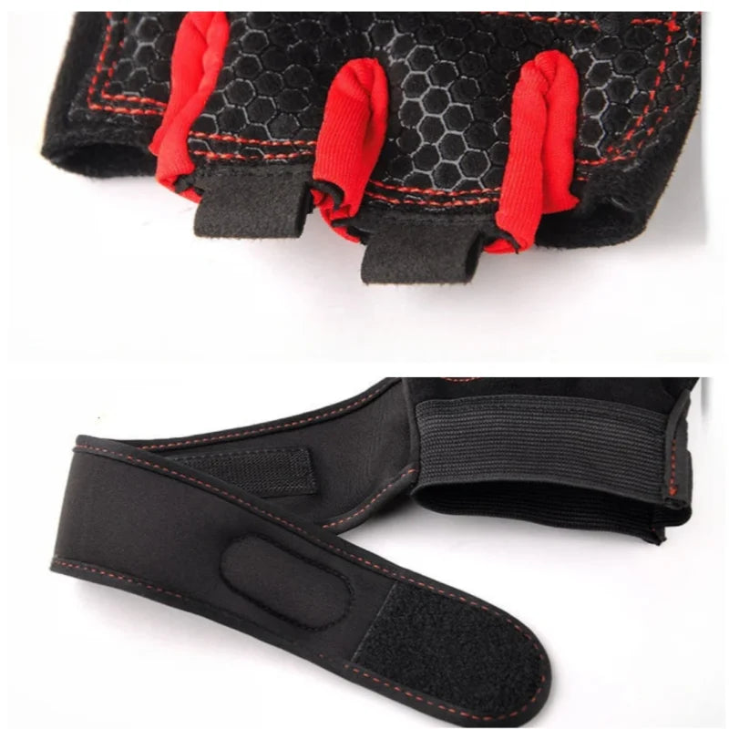 Unisex Half Finger Fitness Gloves Workout Training Wrist Guard Support - 6