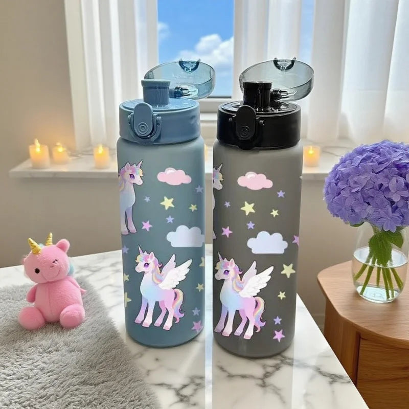 780ml Unicorn Water Bottle BPA Free Leak Proof Sports Gym Drink Cup