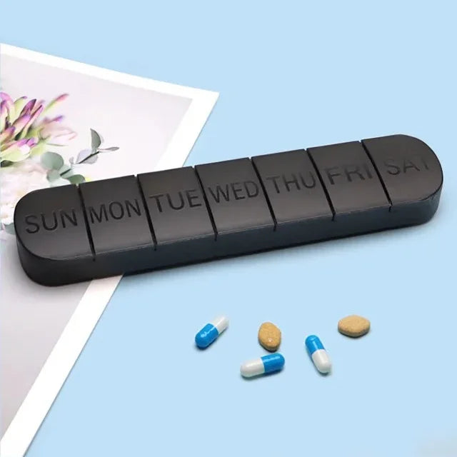 7 Day Weekly Pill Organizer Tablet Medicine Storage Case 2 Pack - 20