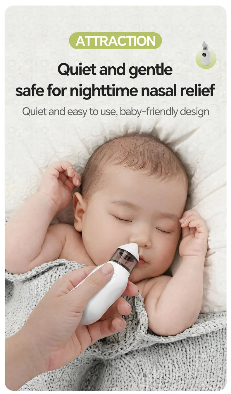 Baby Electric Nasal Aspirator Rechargeable Nose Sucker Cleaner