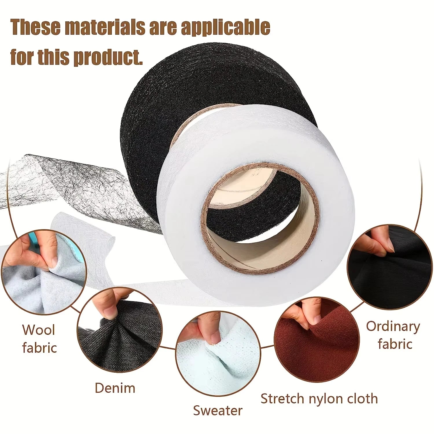 Iron-On Hemming Tape 64m Roll Fabric Adhesive for Pants and Sewing
