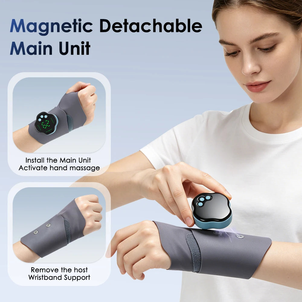 EMS Wrist Massager & Cordless Carpal Tunnel Relief Guard