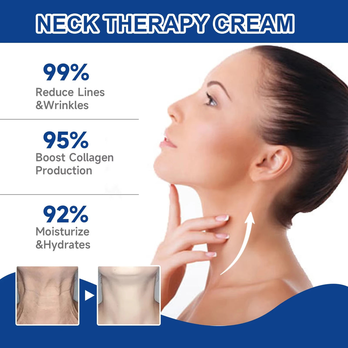 Neck Firming Protein Cream Anti-Aging Moisturizer Skin Tightening Care