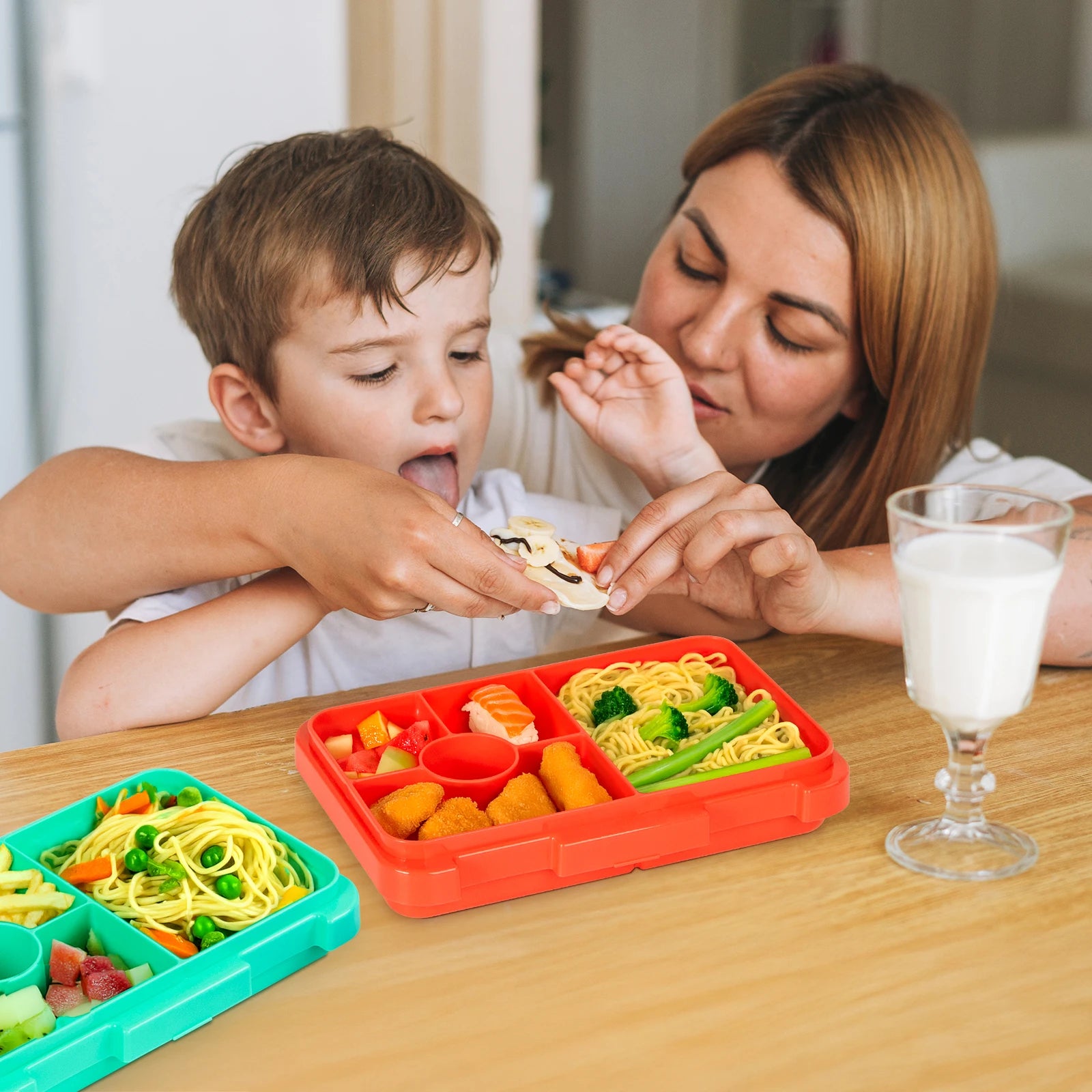 1100ml Christmas Cartoon Bento Box Leakproof Microwavable Lunch Container