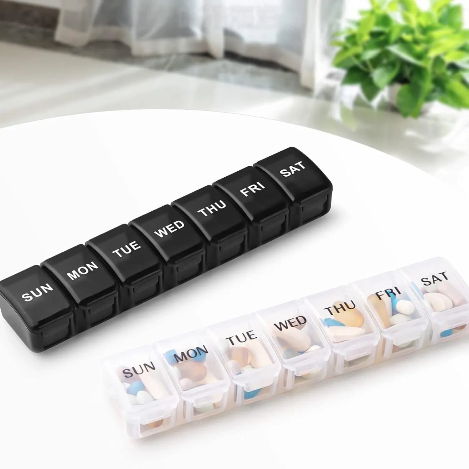 7 Day Weekly Pill Organizer Tablet Medicine Storage Case 2 Pack - 7
