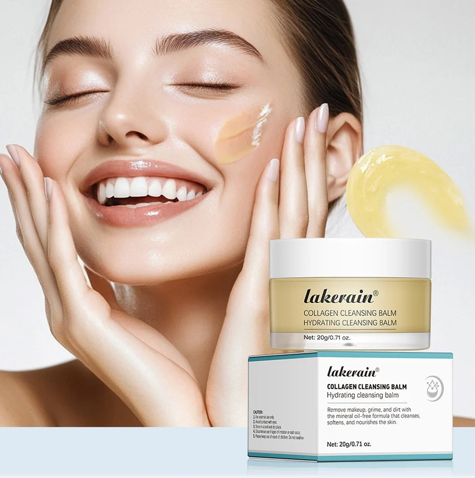 Lakerain Collagen Cleansing Balm Makeup Remover & Deep Cleanser - 7