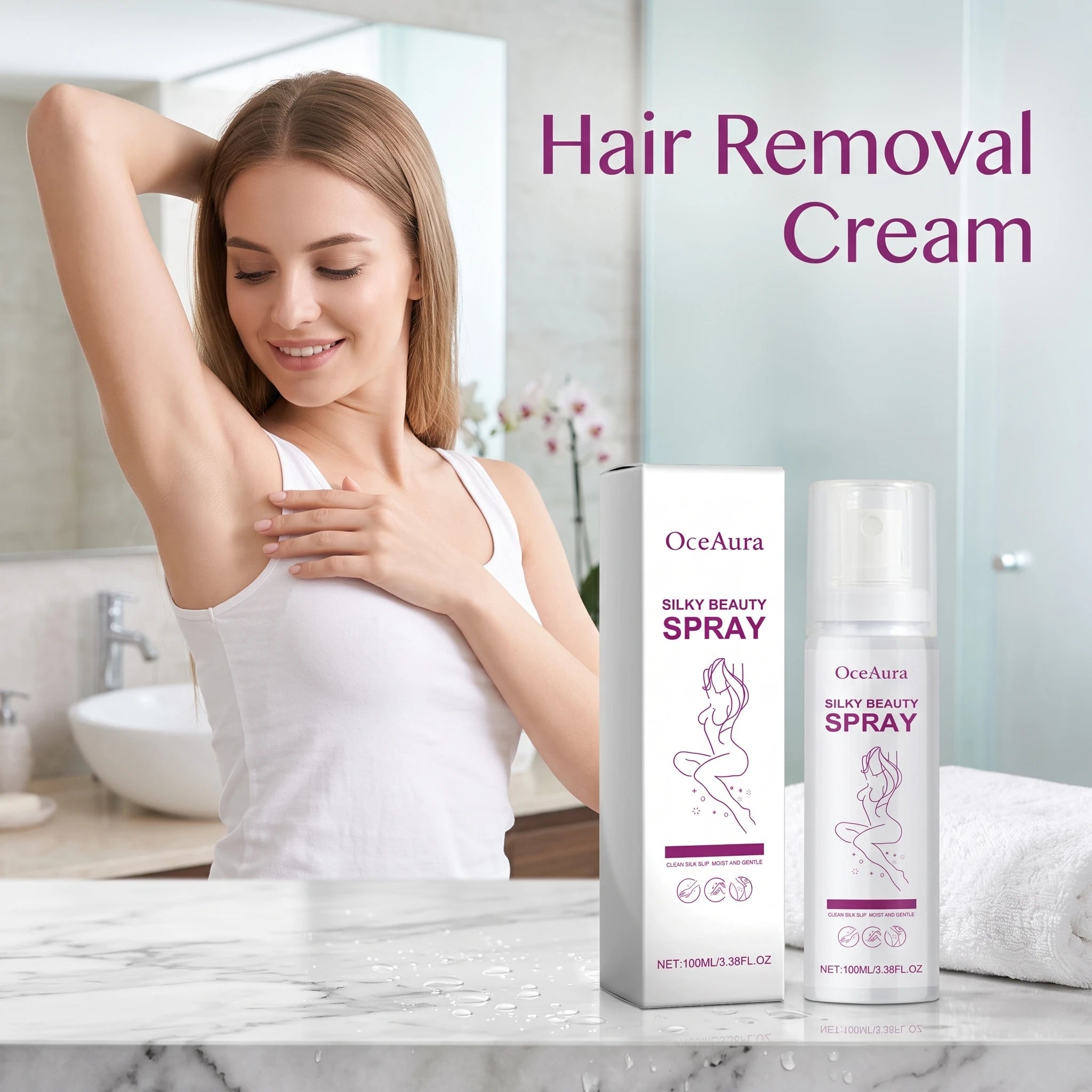 OceAura Body Hair Removal Spray Depilatory Mousse - 3