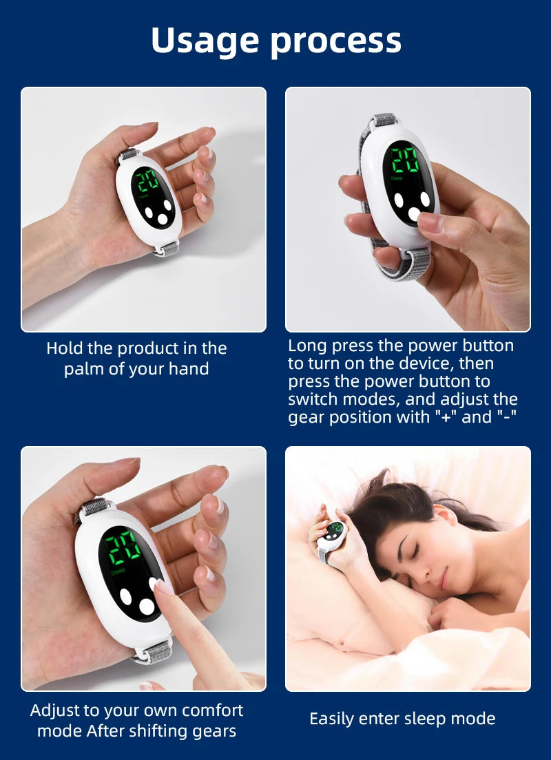 Microcurrent Sleep Aid Device EMS Insomnia Relief Palm Massager - 13