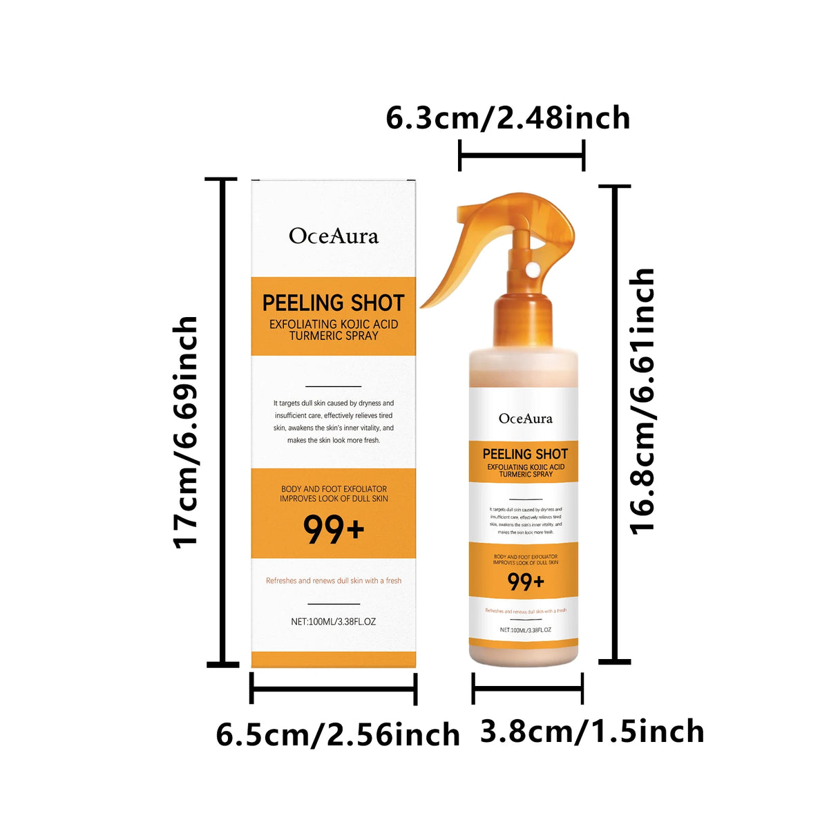 Moisturizing Skin Brightening Serum Foot Care Spray
