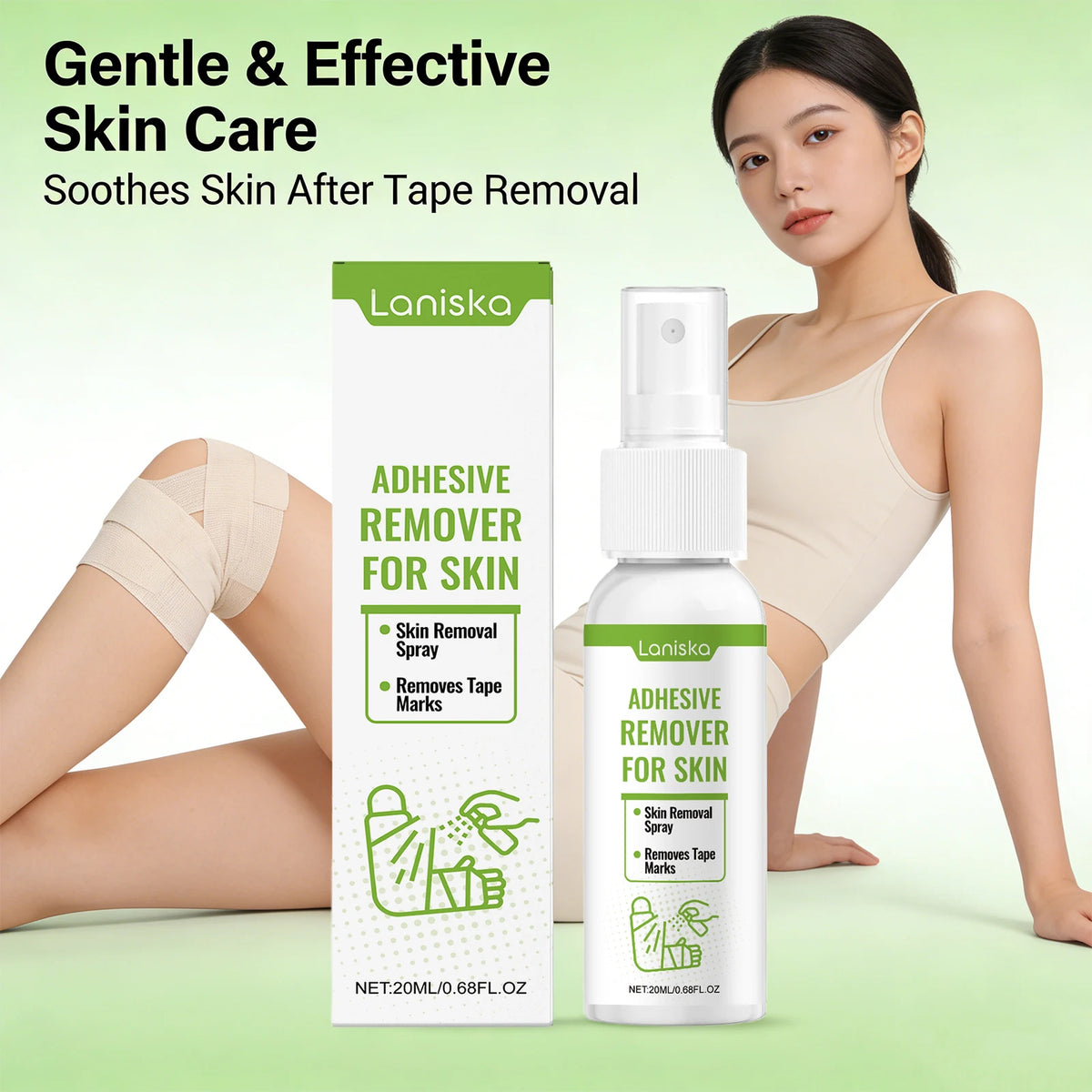Gentle Adhesive Remover Spray for Skin Tape Marks