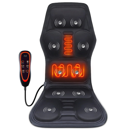 Electric Back Massager Heating Chair Cushion Vibrator Mat