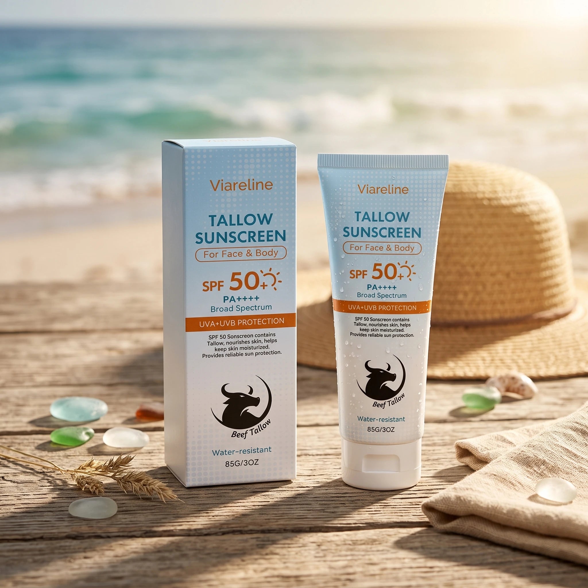 SPF 50 Tallow Sunscreen Face and Body Hydrating Barrier Repair Cream - 3
