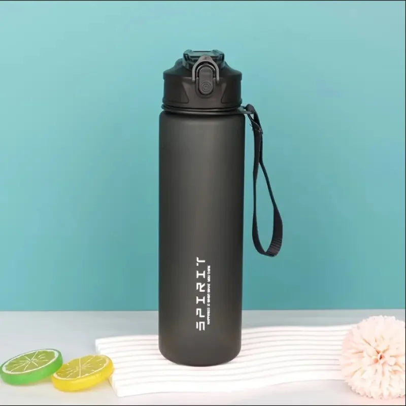 750ml Frosted Sports Water Bottle Leakproof BPA Free Gym Sport Cup