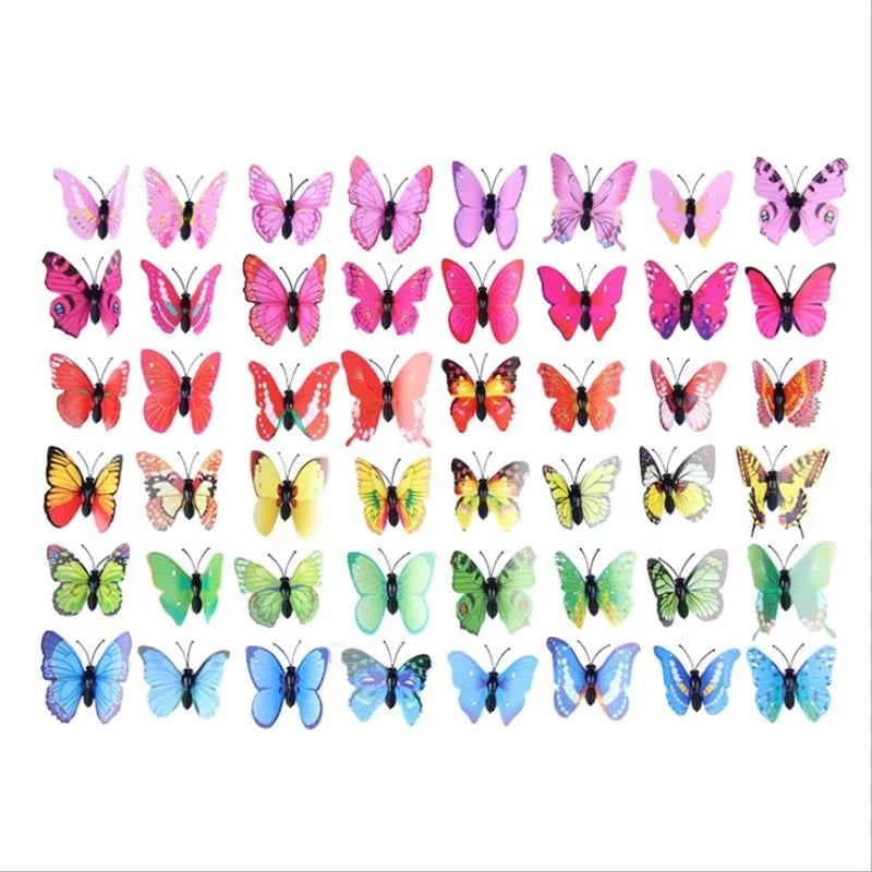 10Pc Butterfly Hair Clips 3D Simulation Cute Barrettes for Girls Women - 8