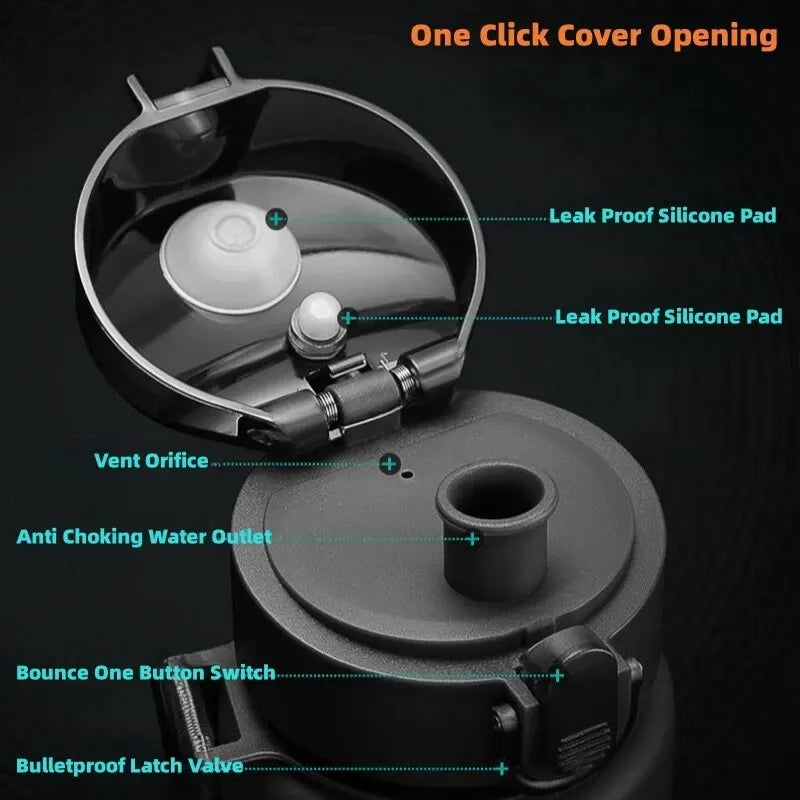 400ml Leak Proof Sports Water Bottle BPA Free Portable Hiking Hydration - 4