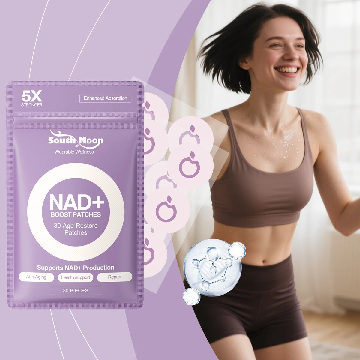 South Moon NAD+ Boost Patches Age Restore Skin Care Stickers