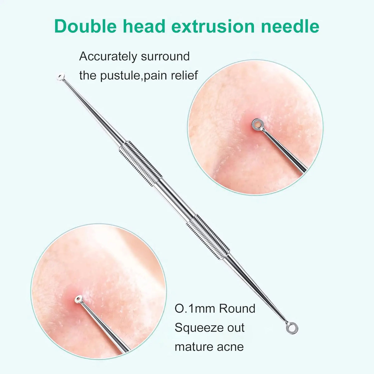 Stainless Steel Blackhead Remover Tool Kit Pimple Extractor