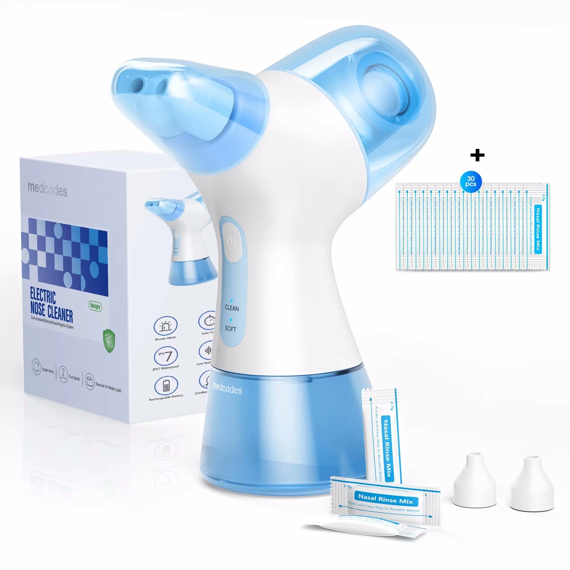 Electric Sinus Rinse Machine Nasal Irrigator Nose Cleaner - 23